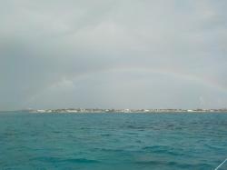 rainbow paints the sky